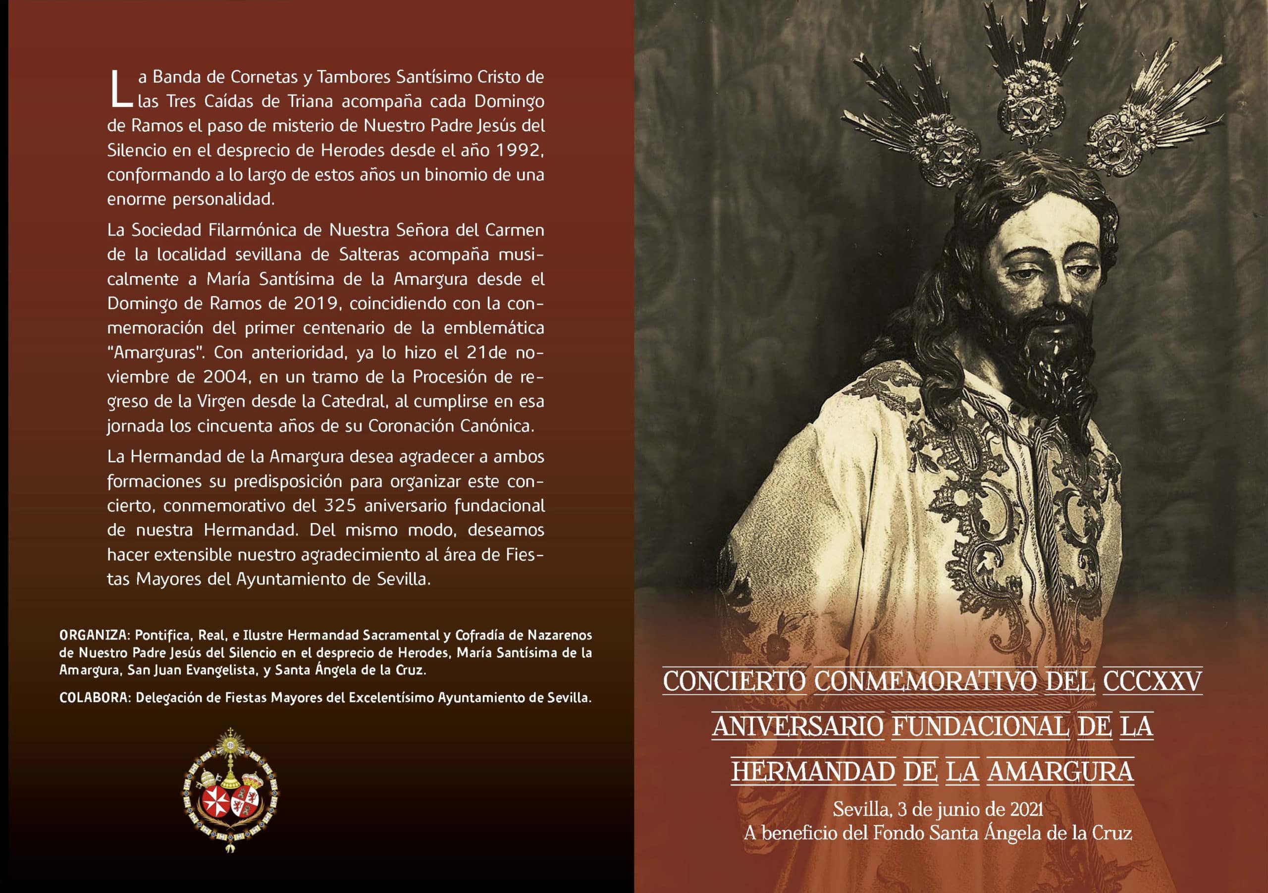 Concierto de Tres Caídas y El Carmen de Salteras. Invitaciones agotadas. Programa y Fila Cero.