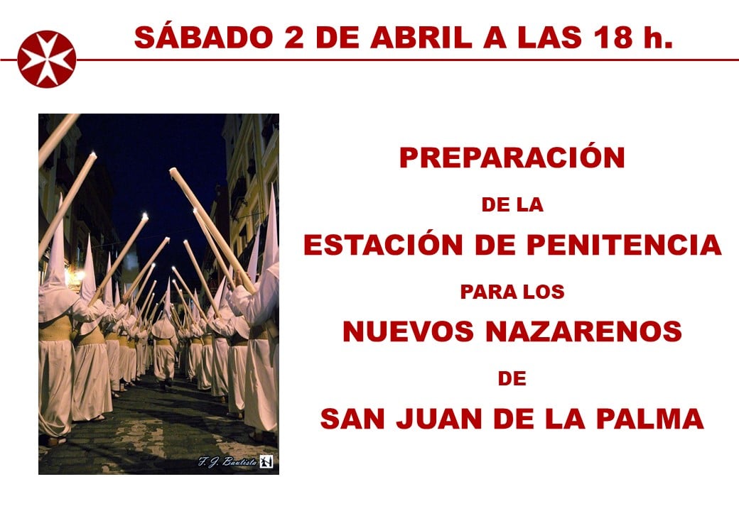 Preparación de la Estación de Penitencia para los nuevos nazarenos